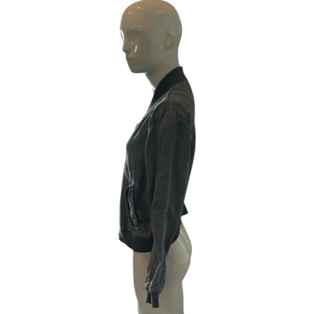 Anthropologie Pilcro Denim Chambray Bomber Jacket Size Small - Picture 7 of 15